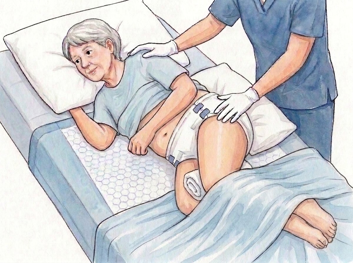 3. Srolovaný ručník mezi kolena, polštář za záda