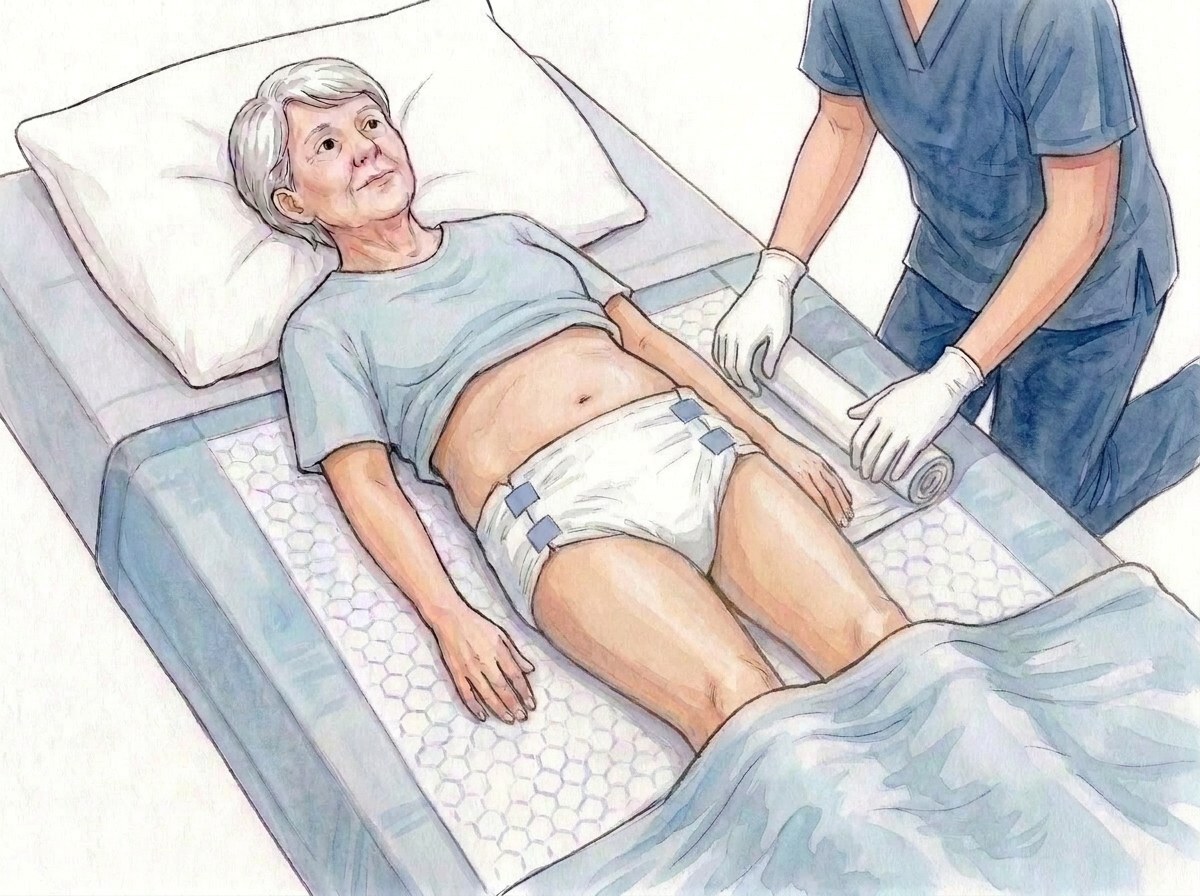 8. Rozviňte část protaženou pod ležícím, upravte obě strany
