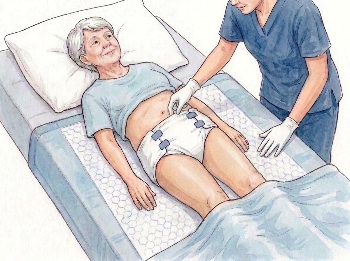 11. Vycentrujte, upravte, dva prsty v pase, zkontrolujte pokožku